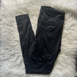 CVG Full Length Black Leopard Leggings EUC